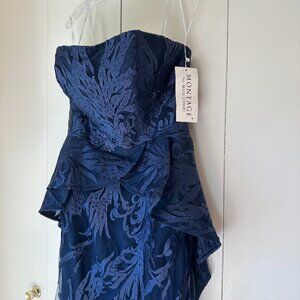 NWT, Mother of the Bride/GroomMON CHERI MONTAGE 219992, Navy Blue Gown Size 12